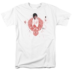 Elvis - Red Phoenix Adult T-Shirt In White