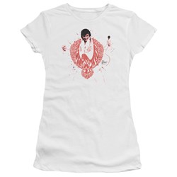 Elvis - Red Phoenix Juniors T-Shirt In White