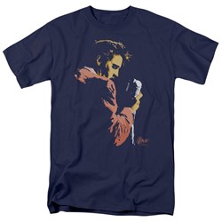 Elvis - Early Elvis Adult T-Shirt In Navy