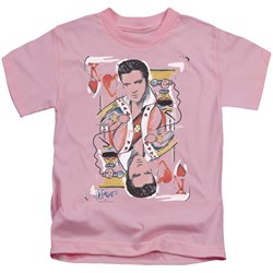 Elvis - King Of Hearts Little Boys T-Shirt In Pink