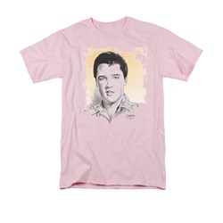 Elvis - Matinee Idol Adult T-Shirt In Pink