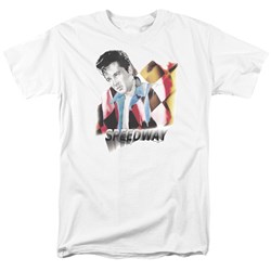 Elvis - Speedway Adult T-Shirt In White