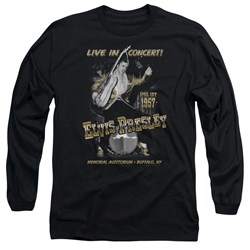 Elvis Presley - Mens Live In Buffalo Long Sleeve Shirt In Black