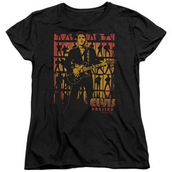 Elvis - Comeback Spotlight Womens T-Shirt In Black