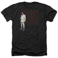 Elvis - Mens White Suit Heather T-Shirt