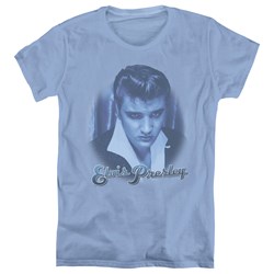 Elvis Presley - Womens Blue Suede Fade T-Shirt