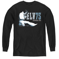 Elvis Presley - Youth Elv 75 Logo Long Sleeve T-Shirt