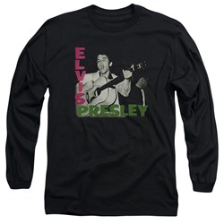 Elvis Presley - Mens Elvis Presley Album Long Sleeve Shirt In Black
