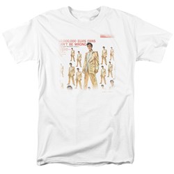 Elvis - 50 Million Fans Adult T-Shirt In White