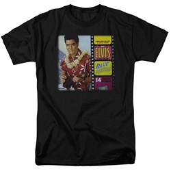 Elvis - Blue Hawaii Album Adult T-Shirt In Black