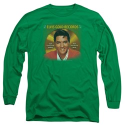 Elvis - Mens Gold Records Long Sleeve T-Shirt