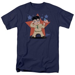 Elvis - Lil' G.I. Adult T-Shirt In Navy