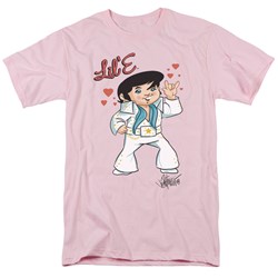 Elvis - Lil' E Adult T-Shirt In Pink