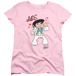 Elvis - Lil' E Womens T-Shirt In Pink