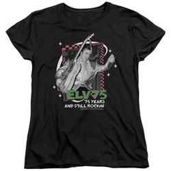 Elvis - Still Rockin' Womens T-Shirt In Black