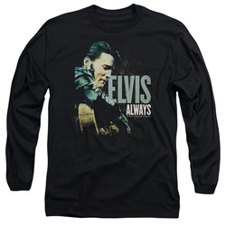 Elvis Presley - Mens Always The Original Long Sleeve Shirt In Black