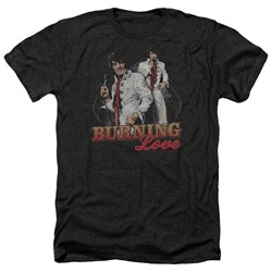 Elvis - Mens Burning Love Heather T-Shirt