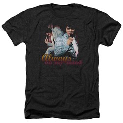 Elvis - Mens Always On My Mind Heather T-Shirt