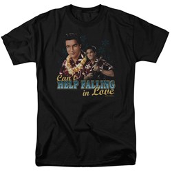 Elvis - Can't Help Falling Adult T-Shirt In Black
