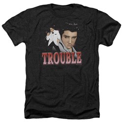 Elvis - Mens Trouble Heather T-Shirt