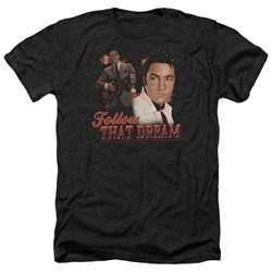 Elvis - Mens Follow That Dream Heather T-Shirt