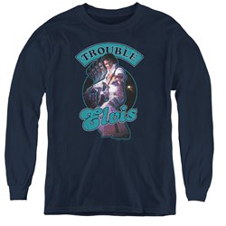 Elvis Presley - Youth Total Trouble Long Sleeve T-Shirt
