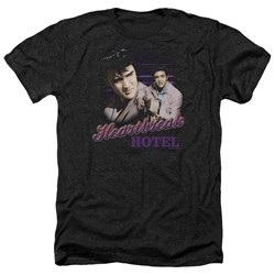 Elvis - Mens Heartbreak Hotel Heather T-Shirt