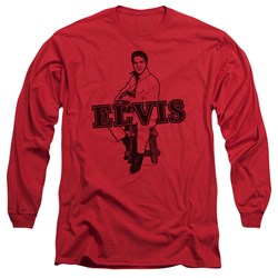 Elvis Presley - Mens Jamming Long Sleeve Shirt In Red