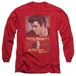 Elvis - Mens Jailhouse Rock Poster Long Sleeve T-Shirt
