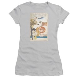 Elvis - World Fair Poster Juniors T-Shirt In Silver
