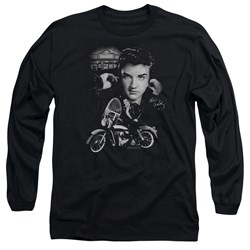 Elvis Presley - Mens The King Rides Again Long Sleeve Shirt In Black
