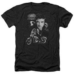 Elvis - Mens The King Rides Again Heather T-Shirt