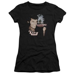 Elvis - Home Sweet Home Juniors T-Shirt In Black