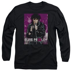 Elvis Presley - Mens 35 Leather Long Sleeve Shirt In Black