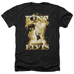 Elvis - Mens The King Heather T-Shirt