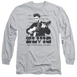 Elvis Presley - Mens The King Of Long Sleeve Shirt In Silver