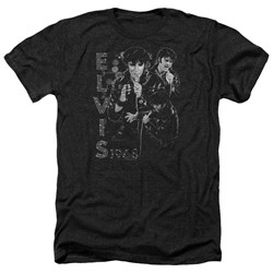 Elvis - Mens Leathered Heather T-Shirt