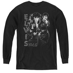 Elvis Presley - Youth Leathered Long Sleeve T-Shirt