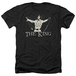 Elvis - Mens Ornate King Heather T-Shirt