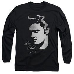 Elvis Presley - Mens Simple Face Longsleeve T-Shirt