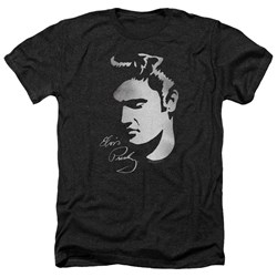 Elvis - Mens Simple Face Heather T-Shirt