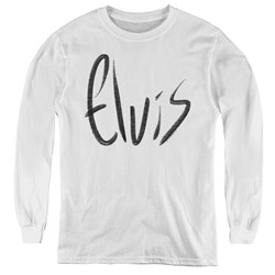 Elvis Presley - Youth Sketchy Name Long Sleeve T-Shirt
