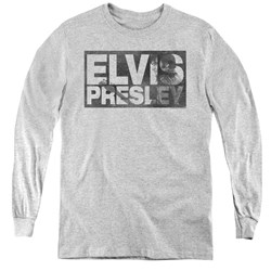 Elvis Presley - Youth Block Letters Long Sleeve T-Shirt