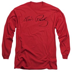 Elvis Presley - Mens Signature Sketch Long Sleeve T-Shirt