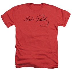 Elvis Presley - Mens Signature Sketch Heather T-Shirt