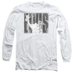Elvis Presley - Mens Aloha Gray Long Sleeve T-Shirt