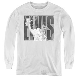 Elvis Presley - Youth Aloha Gray Long Sleeve T-Shirt