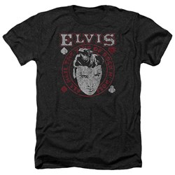 Elvis Presley - Mens Hail The King Heather T-Shirt