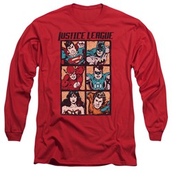 Justice League - Mens Rough Panels Long Sleeve T-Shirt