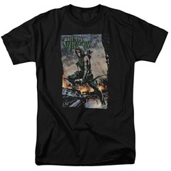 Justice League - Mens Fire And Rain T-Shirt